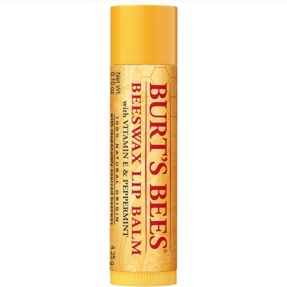 5 x Burts Bees 100% Natural Origin Moisturizing Lip Balm- 1 Tube